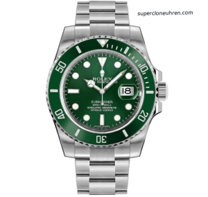 Super Clone Rolex Submariner 116610LV-0002 mit satiniertem Stahlband 40 mm
