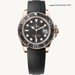 Premium Replica Uhr Rolex Yacht-Master 126655 Roségold mit Kautschukband 40 mm