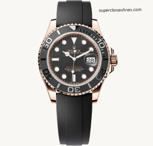 Premium Replica Uhr Rolex Yacht-Master 126655 Roségold mit Kautschukband 40 mm