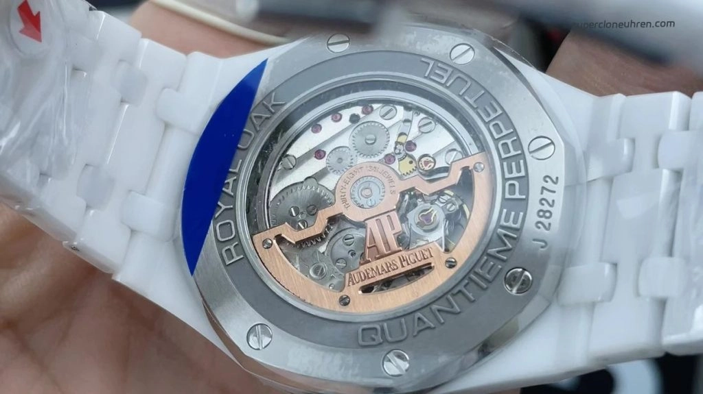 Super Clone Audemars Piguet Royal Oak Perpetual Calendar 26579CB.OO.1225CB.01 in weißer Keramik 41 mm