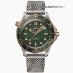 Super Clone Omega Seamaster 210.90.42.20.10.001 Bronze-Gold Titan Mesh-Armband 42 mm