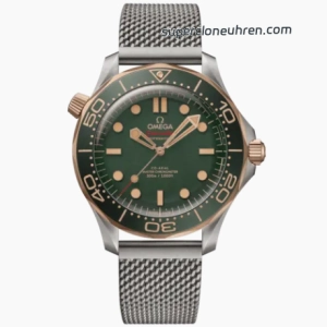 Super Clone Omega Seamaster 210.90.42.20.10.001 Bronze-Gold Titan Mesh-Armband 42 mm