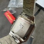 Premium Replica Uhr Cartier Santos WSSA0061 grünes Zifferblatt Edelstahl 39,8 mm