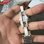 Premium Replica Uhr Cartier Santos WSSA0061 grünes Zifferblatt Edelstahl 39,8 mm