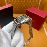 Premium Replica Uhr Cartier Santos WSSA0061 grünes Zifferblatt Edelstahl 39,8 mm