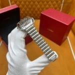 Premium Replica Uhr Cartier Santos WSSA0061 grünes Zifferblatt Edelstahl 39,8 mm