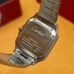 Premium Replica Uhr Cartier Santos WSSA0061 grünes Zifferblatt Edelstahl 39,8 mm