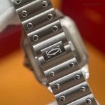Premium Replica Uhr Cartier Santos WSSA0061 grünes Zifferblatt Edelstahl 39,8 mm