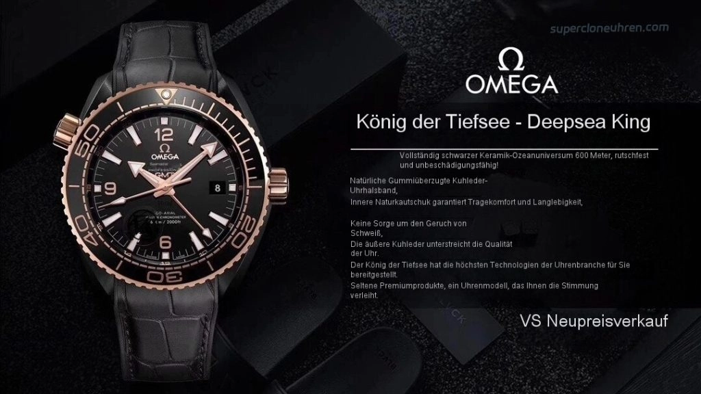 Premium Replica Uhr Omega Seamaster Planet Ocean 215.63.46.22.01.001 schwarze Keramik 45,5 mm