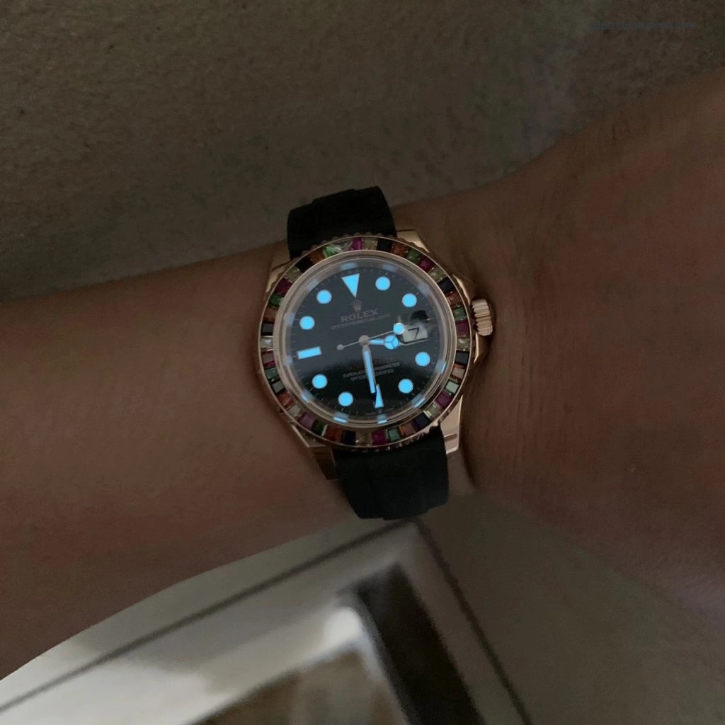 Premium Replica Uhr Rolex Yacht-Master 116695SATS Candy-Lünette Roségold 40mm