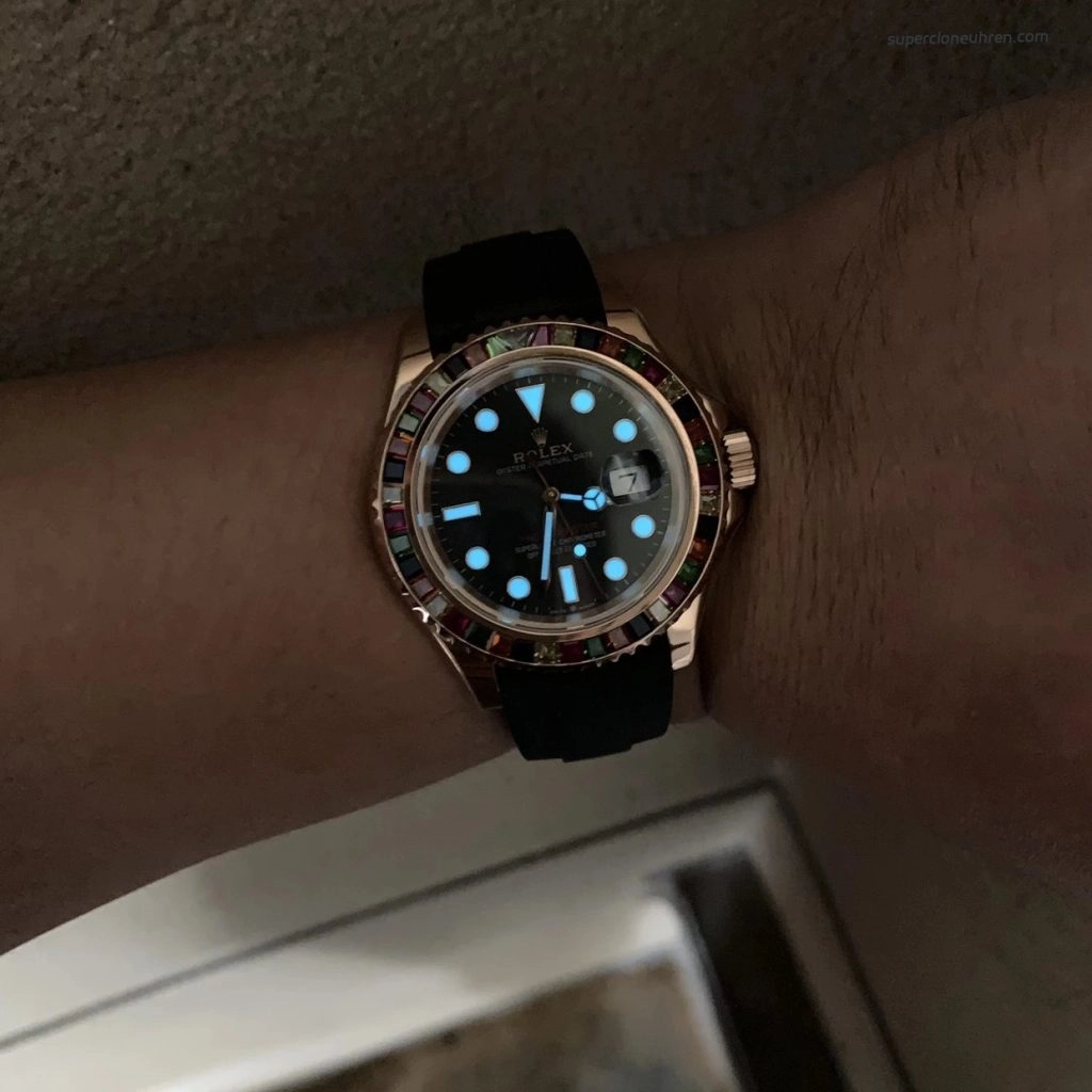 Premium Replica Uhr Rolex Yacht-Master 116695SATS Candy-Lünette Roségold 40mm