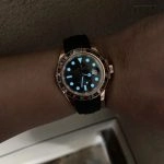 Premium Replica Uhr Rolex Yacht-Master 116695SATS Candy-Lünette Roségold 40mm