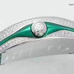 Super Clone Franck Muller Vanguard Yachting V45 gruenes Zifferblatt mit Diamantbesatz 44×54 mm