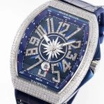 Premium Replica Uhr Franck Muller Vanguard Yachting V45 mit Diamantbesatz 45 mm