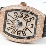 Super Clone Franck Muller Vanguard V45 Yacht Roségold Diamantbesatz 44×54 mm