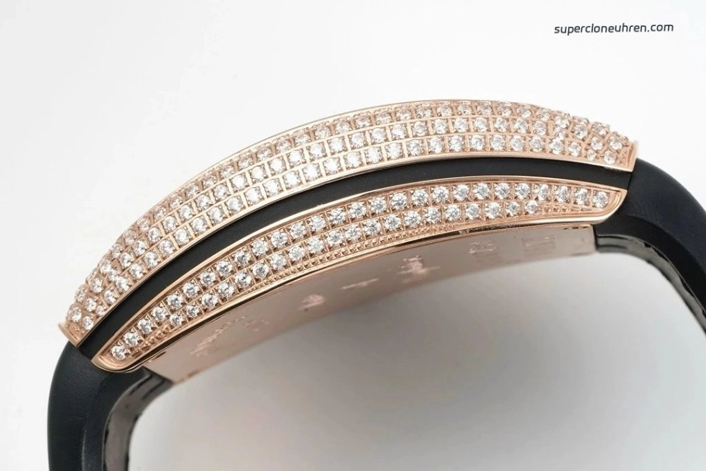 Super Clone Franck Muller Vanguard V45 Yacht Roségold Diamantbesatz 44×54 mm