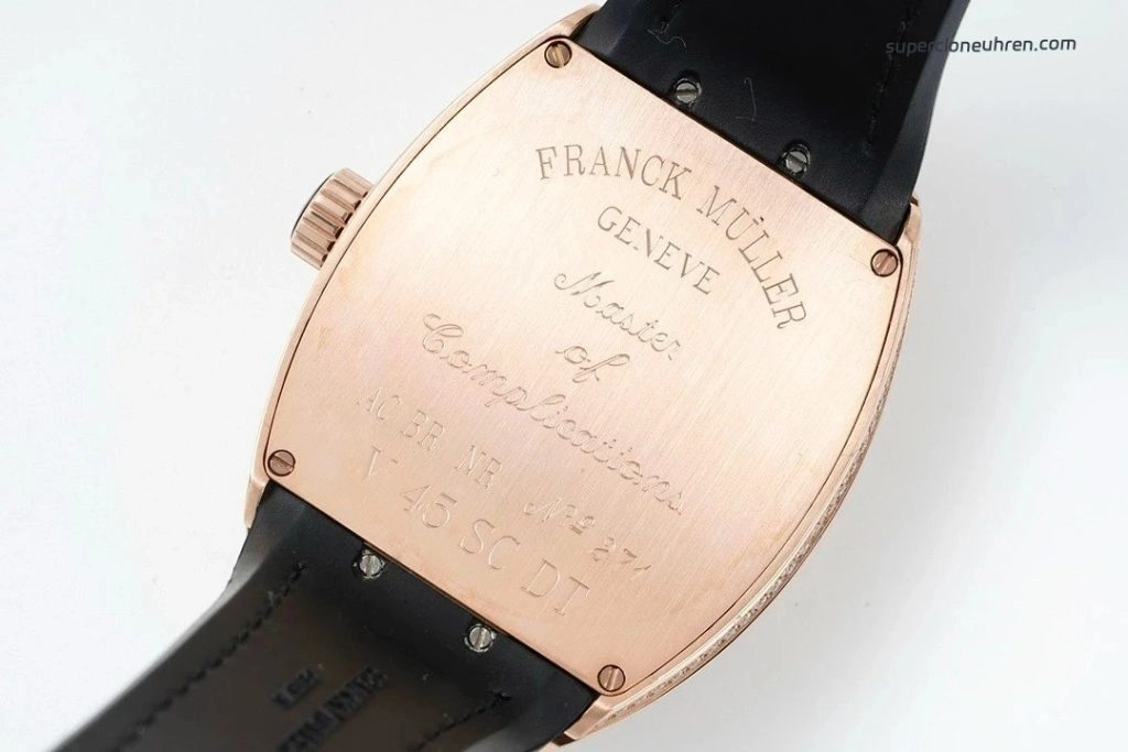 Super Clone Franck Muller Vanguard V45 Yacht Roségold Diamantbesatz 44×54 mm