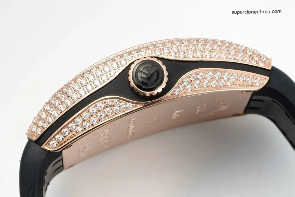 Super Clone Franck Muller Vanguard V45 Yacht Roségold Diamantbesatz 44×54 mm