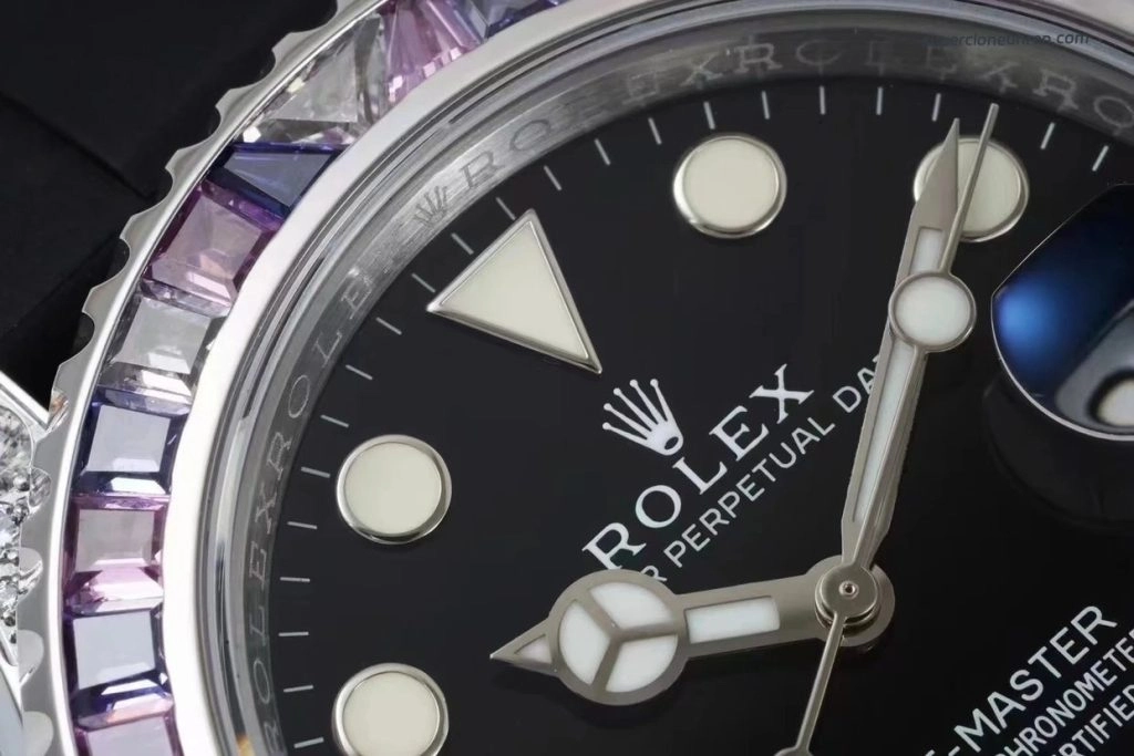 Premium Replica Uhr Rolex Yacht-Master M226679TBR mit Rainbow-Lünette und Diamantbesatz 42mm