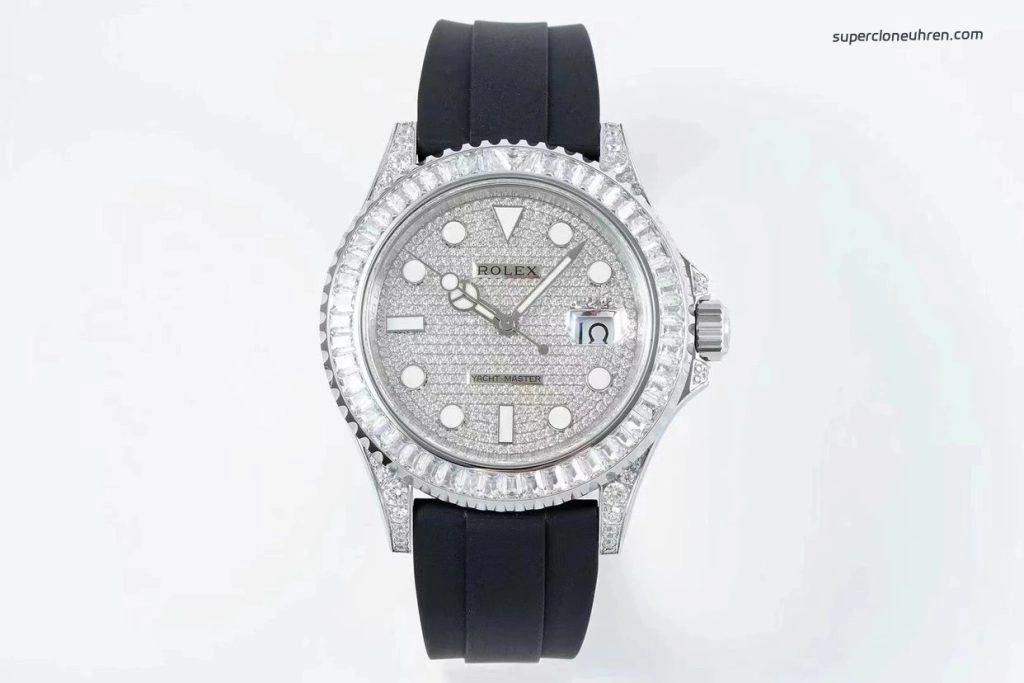 Premium Replica Uhr Rolex Yacht-Master M226679TBR-0001 mit Diamantbesatz und Oysterflex 42mm