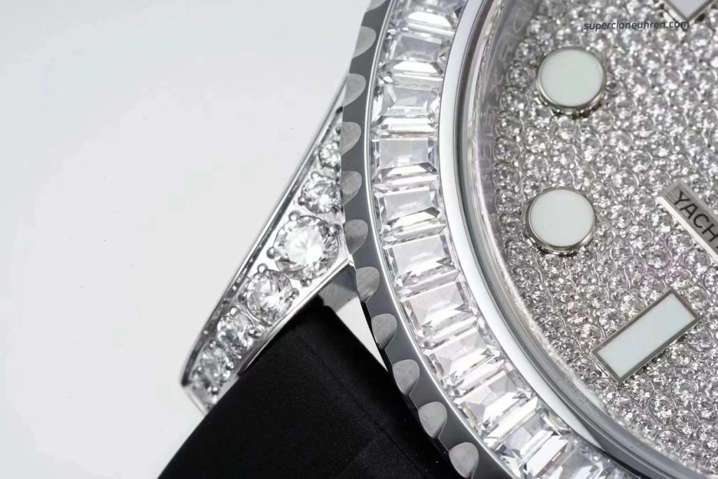 Premium Replica Uhr Rolex Yacht-Master M226679TBR-0001 mit Diamantbesatz und Oysterflex 42mm