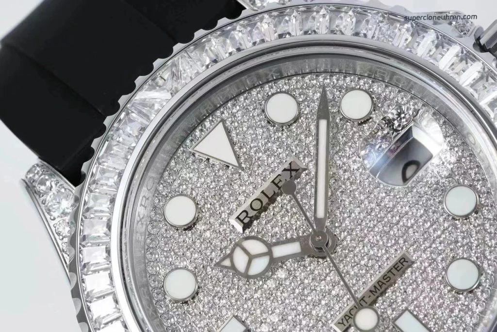 Premium Replica Uhr Rolex Yacht-Master M226679TBR-0001 mit Diamantbesatz und Oysterflex 42mm