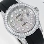 Premium Replica Uhr Rolex Yacht-Master M226679TBR-0001 mit Diamantbesatz und Oysterflex 42mm