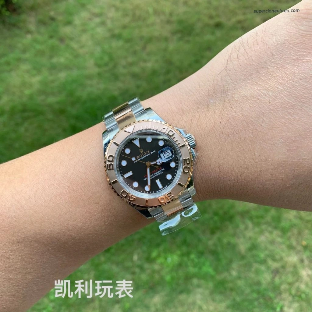 1:1 Super Clone Uhr Rolex Yacht-Master 126621 Bicolor mit schwarzem Zifferblatt 40 mm
