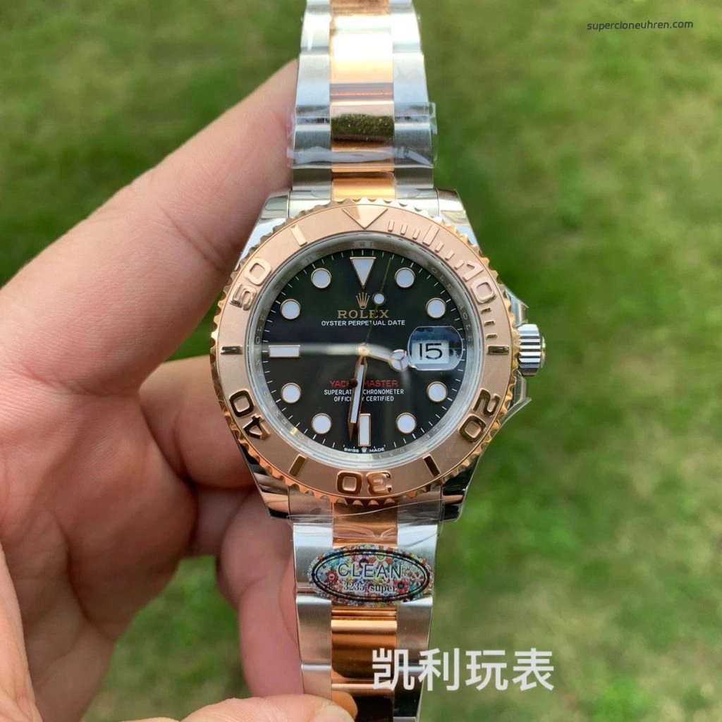 1:1 Super Clone Uhr Rolex Yacht-Master 126621 Bicolor mit schwarzem Zifferblatt 40 mm
