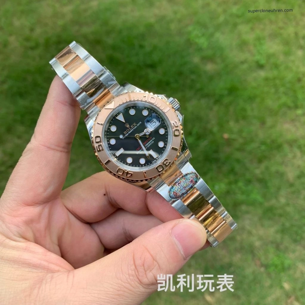1:1 Super Clone Uhr Rolex Yacht-Master 126621 Bicolor mit schwarzem Zifferblatt 40 mm