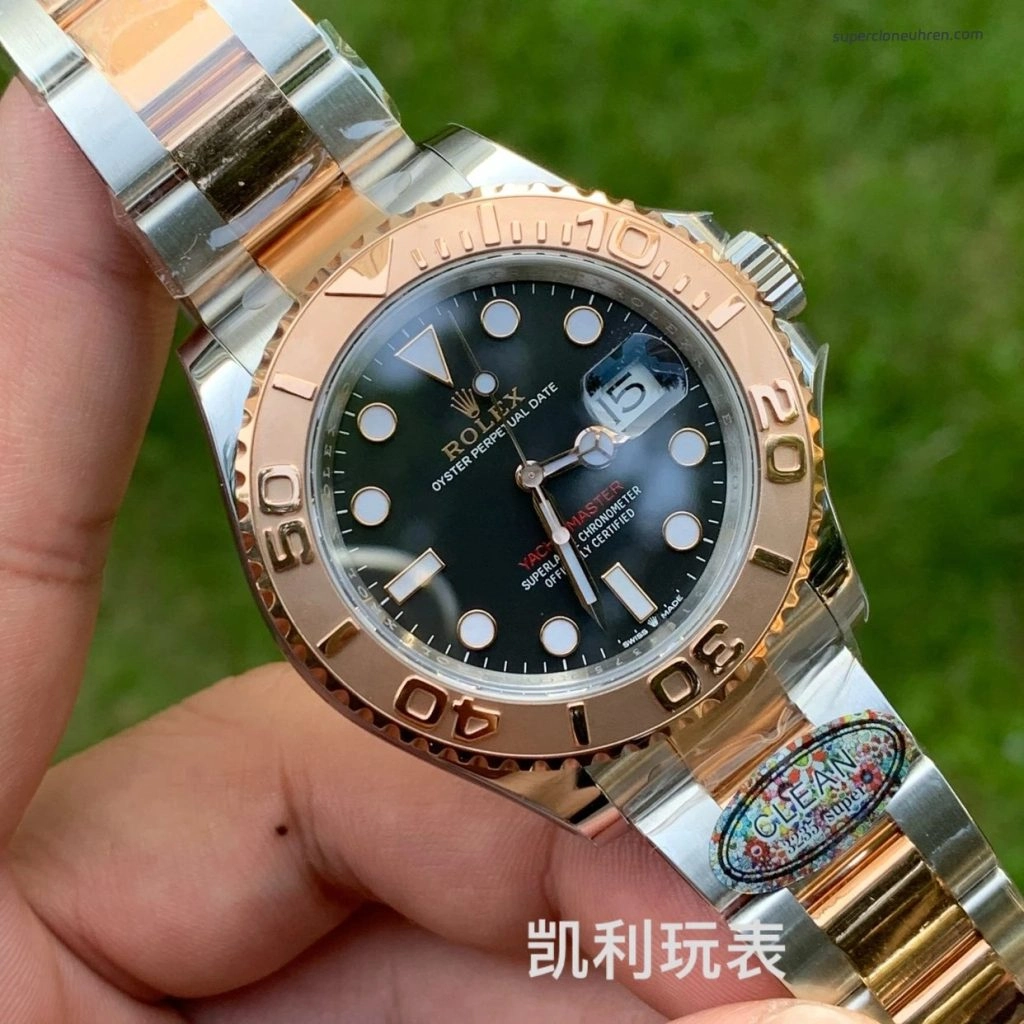 1:1 Super Clone Uhr Rolex Yacht-Master 126621 Bicolor mit schwarzem Zifferblatt 40 mm