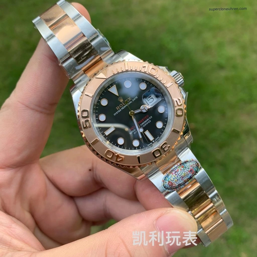 1:1 Super Clone Uhr Rolex Yacht-Master 126621 Bicolor mit schwarzem Zifferblatt 40 mm