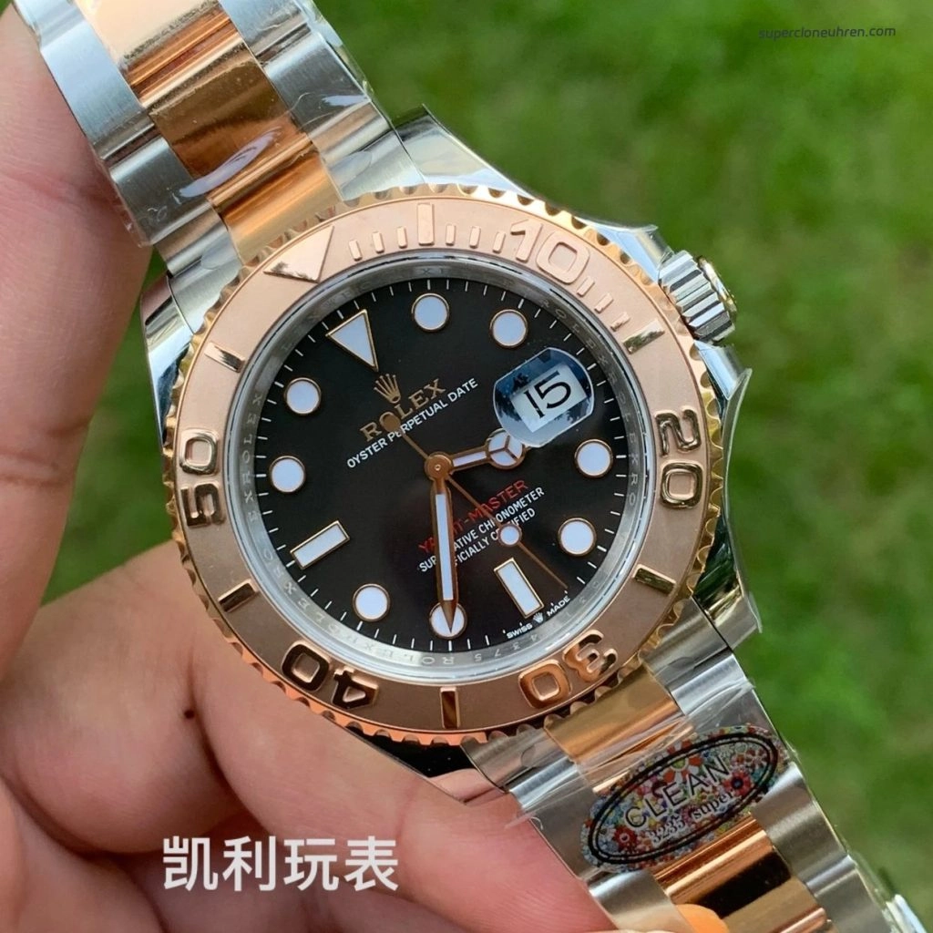 1:1 Super Clone Uhr Rolex Yacht-Master 126621 Bicolor mit schwarzem Zifferblatt 40 mm