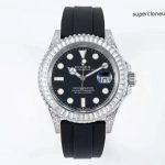 Premium Replica Uhr Rolex Yacht-Master M226679TBR mit Diamantlünette und Oysterflex 42mm
