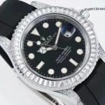 Premium Replica Uhr Rolex Yacht-Master M226679TBR mit Diamantlünette und Oysterflex 42mm