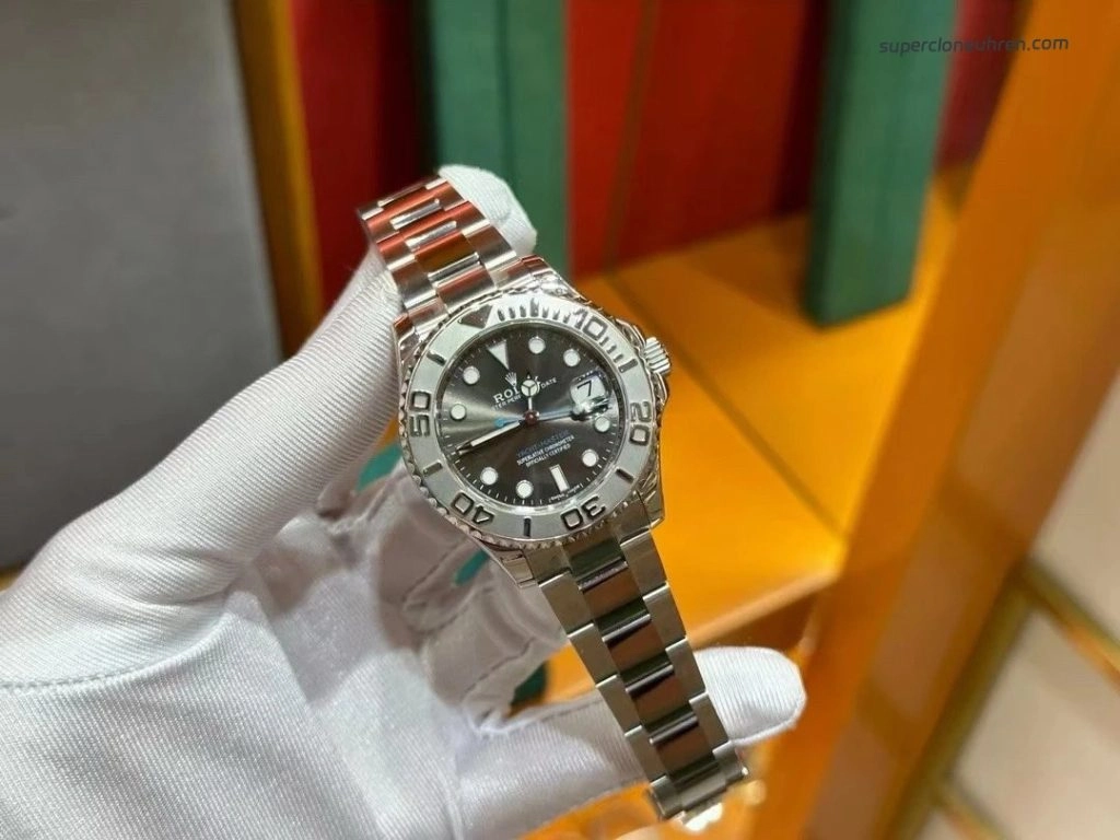 Premium Replica Uhr Rolex Yacht-Master 268622-0002 graues Zifferblatt Edelstahl 37mm