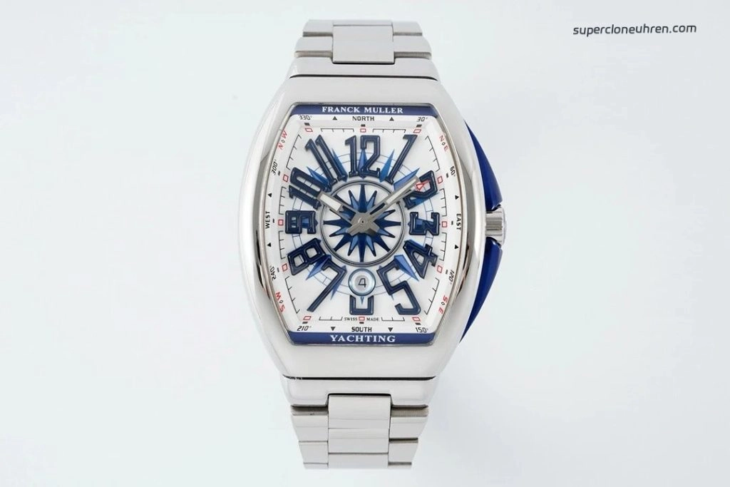 Super Clone Franck Muller Vanguard Yachting V45 mit Edelstahlband 44 mm