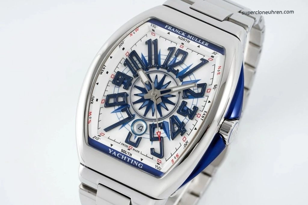 Super Clone Franck Muller Vanguard Yachting V45 mit Edelstahlband 44 mm