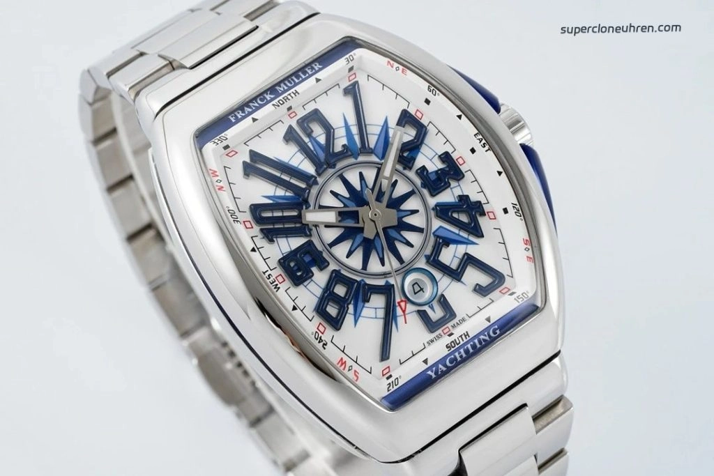Super Clone Franck Muller Vanguard Yachting V45 mit Edelstahlband 44 mm