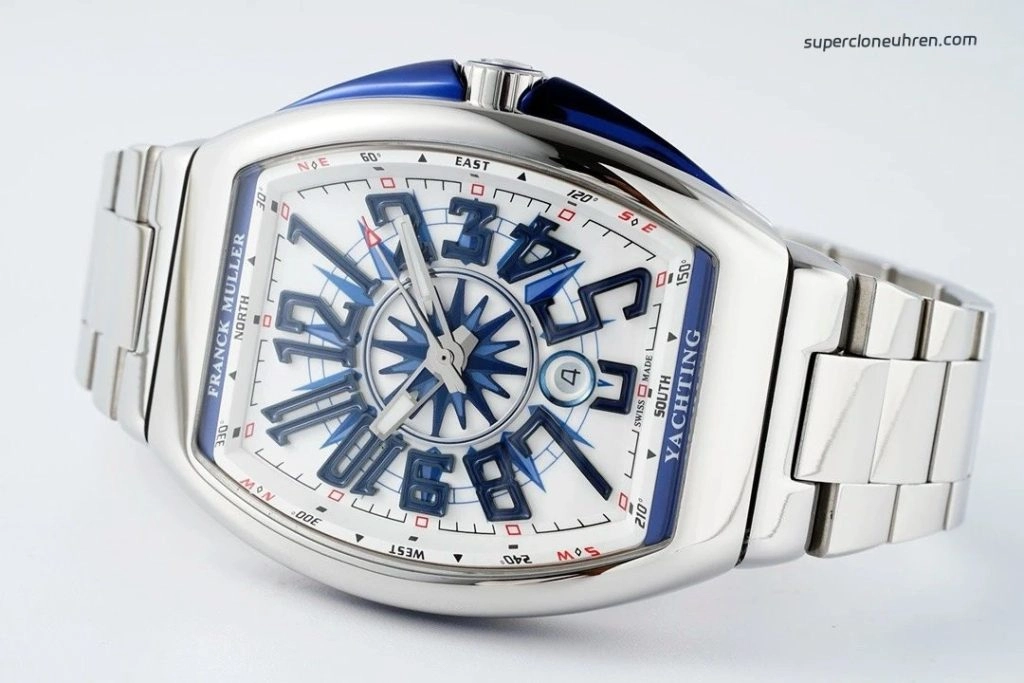 Super Clone Franck Muller Vanguard Yachting V45 mit Edelstahlband 44 mm