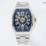 Premium Replica Uhr Franck Muller Vanguard Yachting V45 Bicolor mit Stahlarmband 45 mm