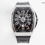 Super Clone Franck Muller Vanguard Yachting V45 polierter Edelstahl 45 mm