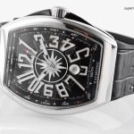Super Clone Franck Muller Vanguard Yachting V45 polierter Edelstahl 45 mm