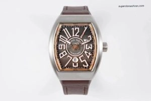 1:1 Super Clone Uhr Franck Muller Vanguard Yachting V 45 SC DT Blaues Zifferblatt 45mm