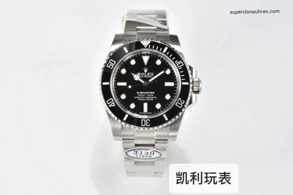 1:1 Super Clone Uhr Rolex Submariner 114060-0002 Schwarzes Zifferblatt ohne Datum 40mm