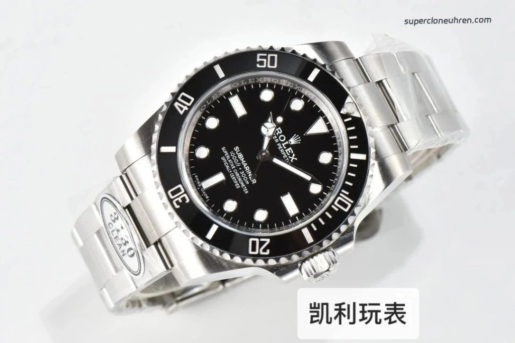 1:1 Super Clone Uhr Rolex Submariner 114060-0002 Schwarzes Zifferblatt ohne Datum 40mm