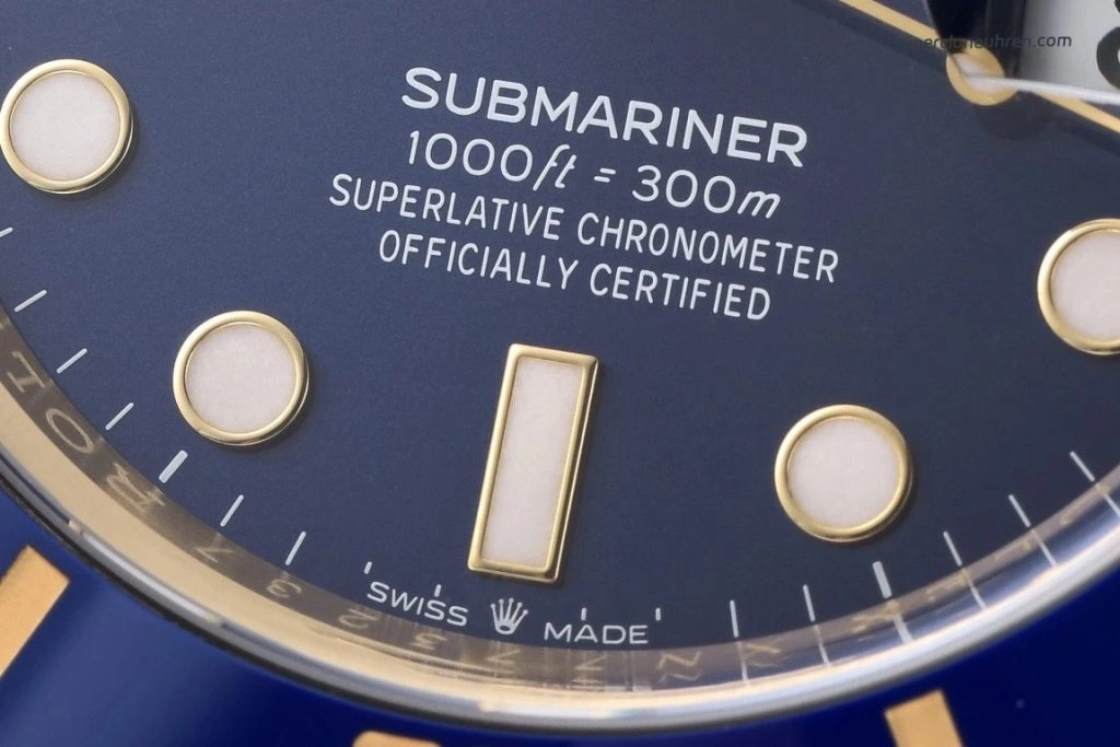 Super Clone Rolex Submariner 126618LB Vollgold Blau 41mm