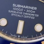 Super Clone Rolex Submariner 126618LB Vollgold Blau 41mm