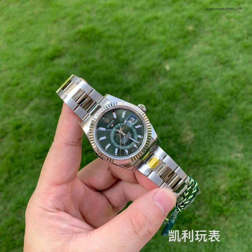 Premium Replica Uhr Rolex Sky-Dweller m336934-0001 mit mintgrünem Zifferblatt 42mm