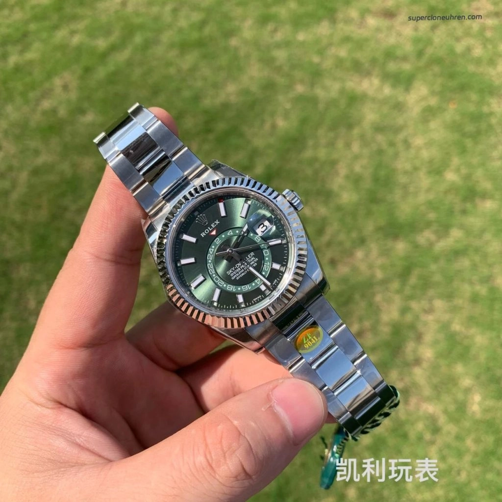 Premium Replica Uhr Rolex Sky-Dweller m336934-0001 mit mintgrünem Zifferblatt 42mm